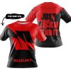 JUST FKCN SEND IT - 3D ALL OVER PRINTED - SUZUKI - RED - T-SHIRT