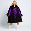 WHAT THE FOX – LIMITED EDITION – FOX RACING - BLACK PURPLE - OODIE BLANKET HOODIE