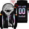 WHAT THE FOX – LIMITED EDITION – RED BULL - BLACK - FLEECE ZIP HOODIE