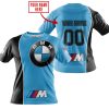 LIMITED EDITION - CUSTOM NAME MOTOCROCSS V2 - BMW - SKY BLUE - T-SHIRT