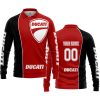 LIMITED EDITION - CUSTOM NAME MOTOCROCSS V2 - DUCATI - RED - LONG SLEEVE POLO SHIRT
