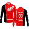 LIMITED EDITION - CUSTOM NAME MOTOCROCSS V2 - HONDA - RED - LONG SLEEVE POLO SHIRT