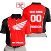 LIMITED EDITION - CUSTOM NAME MOTOCROCSS V2 - HONDA - RED - POLO SHIRT