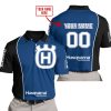 LIMITED EDITION - CUSTOM NAME MOTOCROCSS V2 - HUSQVARNA - NAVY - POLO SHIRT