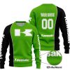 LIMITED EDITION - CUSTOM NAME MOTOCROCSS V2 - KAWASAKI - GREEN - SWEATER UGLY