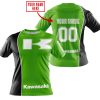 LIMITED EDITION - CUSTOM NAME MOTOCROCSS V2 - KAWASAKI - GREEN - T-SHIRT