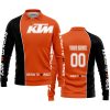 LIMITED EDITION - CUSTOM NAME MOTOCROCSS V2 - KTM - ORANGE - LONG SLEEVE POLO SHIRT