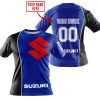 LIMITED EDITION - CUSTOM NAME MOTOCROCSS V2 - SUZUKI - BLUE - T-SHIRT