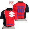 LIMITED EDITION - CUSTOM NAME MOTOCROCSS V2 - SUZUKI - RED - POLO SHIRT