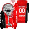 LIMITED EDITION - CUSTOM NAME MOTOCROCSS V2 - YAMAHA - RED - FLEECE ZIP HOODIE