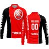 LIMITED EDITION - CUSTOM NAME MOTOCROCSS V2 - YAMAHA - RED - LONG SLEEVE POLO SHIRT