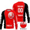 LIMITED EDITION - CUSTOM NAME MOTOCROCSS V2 - YAMAHA - RED - SWEATER UGLY