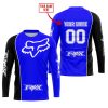 LIMITED EDITION - CUSTOM NAME MOTOCROCSS V2 - FOX RACING - BLACK BLUE - JERSEY