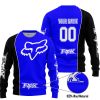LIMITED EDITION - CUSTOM NAME MOTOCROCSS V2 - FOX RACING - BLACK BLUE - SWEATER UGLY