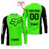 LIMITED EDITION - CUSTOM NAME MOTOCROCSS V2 - FOX RACING - BLACK GREEN - JERSEY