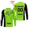 LIMITED EDITION - CUSTOM NAME MOTOCROCSS V2 - FOX RACING - BLACK GREEN 1 - JERSEY