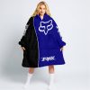 LIMITED EDITION - CUSTOM NAME MOTOCROCSS V2 - FOX RACING - BLACK NAVY - OODIE BLANKET HOODIE