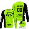 LIMITED EDITION - CUSTOM NAME MOTOCROCSS V2 - FOX RACING - BLACK NEON - SWEATER UGLY