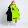 LIMITED EDITION - CUSTOM NAME MOTOCROCSS V2 - FOX RACING - BLACK NEON - OODIE BLANKET HOODIE