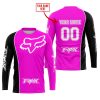 LIMITED EDITION - CUSTOM NAME MOTOCROCSS V2 - FOX RACING - BLACK PINK - JERSEY