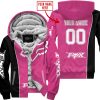 LIMITED EDITION - CUSTOM NAME MOTOCROCSS V2 - FOX RACING - BLACK PINK 1 - FLEECE ZIP HOODIE