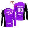 LIMITED EDITION - CUSTOM NAME MOTOCROCSS V2 - FOX RACING - BLACK PURLPLE - JERSEY