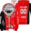 LIMITED EDITION - CUSTOM NAME MOTOCROCSS V2 - FOX RACING - BLACK RED - FLEECE ZIP HOODIE