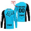 LIMITED EDITION - CUSTOM NAME MOTOCROCSS V2 - FOX RACING - BLACK SKY BLUE - JERSEY