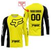 LIMITED EDITION - CUSTOM NAME MOTOCROCSS V2 - FOX RACING - BLACK YELLOW - JERSEY