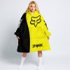 LIMITED EDITION - CUSTOM NAME MOTOCROCSS V2 - FOX RACING - BLACK YELLOW - OODIE BLANKET HOODIE
