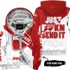 JUST FKCN SEND IT - 3D ALL OVER PRINTED - DUCATI - FLEECE ZIP HOODIE
