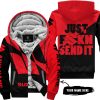 JUST FKCN SEND IT - 3D ALL OVER PRINTED - SUZUKI - RED - FLEECE ZIP HOODIE