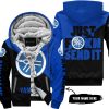 JUST FKCN SEND IT - 3D ALL OVER PRINTED - YAMAHA - BLUE - FLEECE ZIP HOODIE