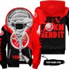 JUST FKCN SEND IT - 3D ALL OVER PRINTED - YAMAHA - RED - FLEECE ZIP HOODIE