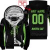 WHAT THE FOX – LIMITED EDITION – ARCTIC-CAT - BLACK GREEN - FLEECE ZIP HOODIE