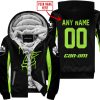 WHAT THE FOX – LIMITED EDITION – CAN AM - BLACK GREEN 1 - FLEECE ZIP HOODIE