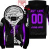 WHAT THE FOX – LIMITED EDITION – CAN AM - BLACK PURPLE - FLEECE ZIP HOODIE