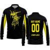 WHAT THE FOX – LIMITED EDITION – CAN AM - BLACK YELLOW - LONG SLEEVE POLO SHIRT