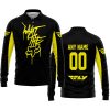 WHAT THE FOX – LIMITED EDITION – FLY RACING - BLACK YELLOW - LONG SLEEVE POLO SHIRT
