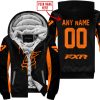 WHAT THE FOX – LIMITED EDITION – FXR - BLACK ORANGE - FLEECE ZIP HOODIE