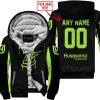 WHAT THE FOX – LIMITED EDITION – HUSQVARNA - BLACK GREEN 1 - FLEECE ZIP HOODIE