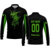 WHAT THE FOX – LIMITED EDITION – KAWASAKI - BLACK GREEN - LONG SLEEVE POLO SHIRT