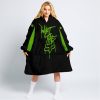 WHAT THE FOX – LIMITED EDITION – KAWASAKI - BLACK GREEN - OODIE BLANKET HOODIE