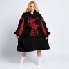 WHAT THE FOX – LIMITED EDITION - SUZUKI - BLACK RED - OODIE BLANKET HOODIE