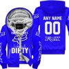 RACING GIRLS LIKE IT DIRTY - FOX RACING - BLUE - FLEECE ZIP HOODIE