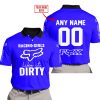 RACING GIRLS LIKE IT DIRTY - FOX RACING - BLUE - POLO SHIRT