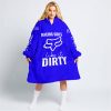 RACING GIRLS LIKE IT DIRTY - FOX RACING - BLUE - OODIE BLANKET HOODIE