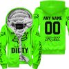 RACING GIRLS LIKE IT DIRTY - FOX RACING - GREEN - FLEECE ZIP HOODIE