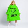 RACING GIRLS LIKE IT DIRTY - FOX RACING - GREEN - OODIE BLANKET HOODIE