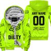 RACING GIRLS LIKE IT DIRTY - FOX RACING - NEON - FLEECE ZIP HOODIE